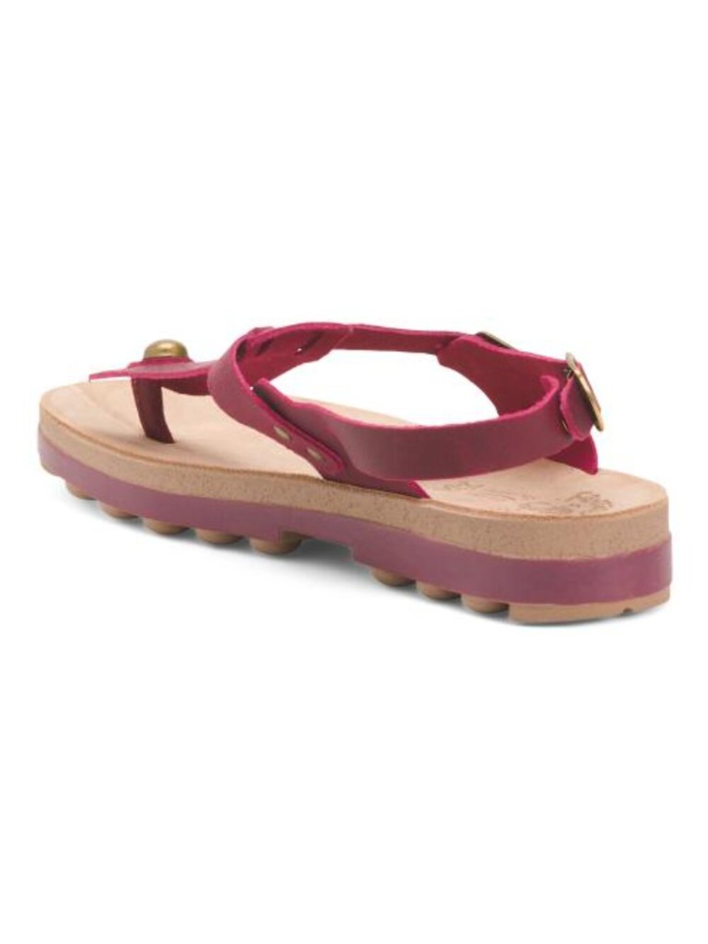 FANTASY SANDALS Made In Greece Suede Marlena Thong Toe Sandals - Picture 2 of 4